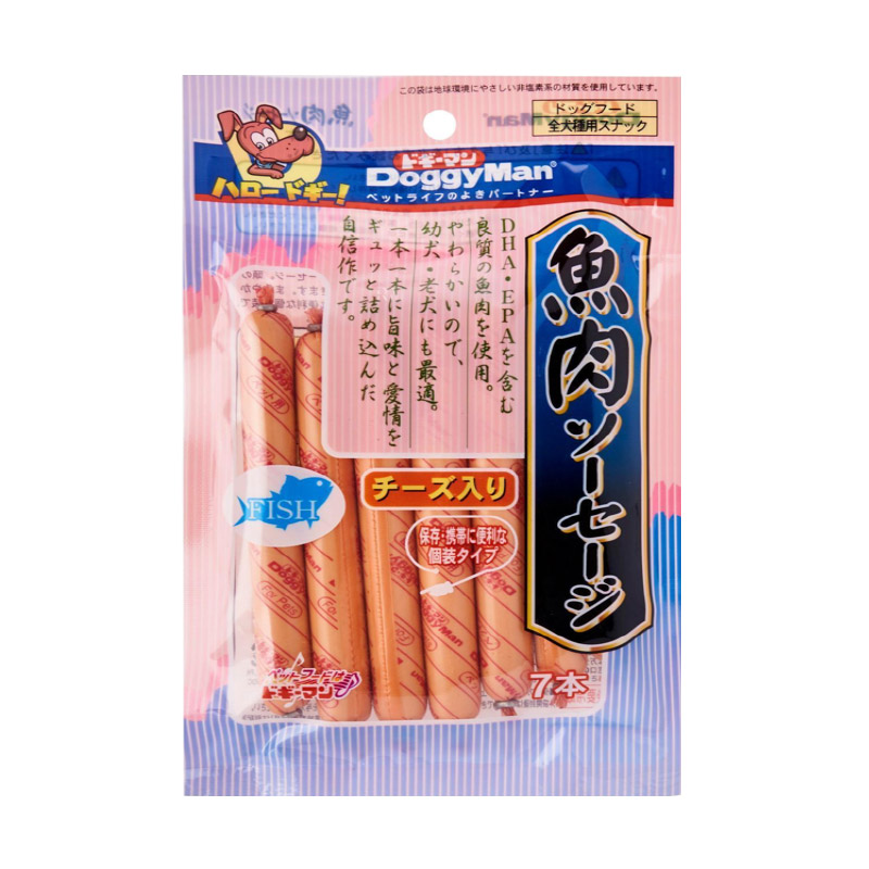 DM-81571 Fish Sausage - 7pcs - DoggyMan Treats - Noble Advance Pets Noble Advance Pets