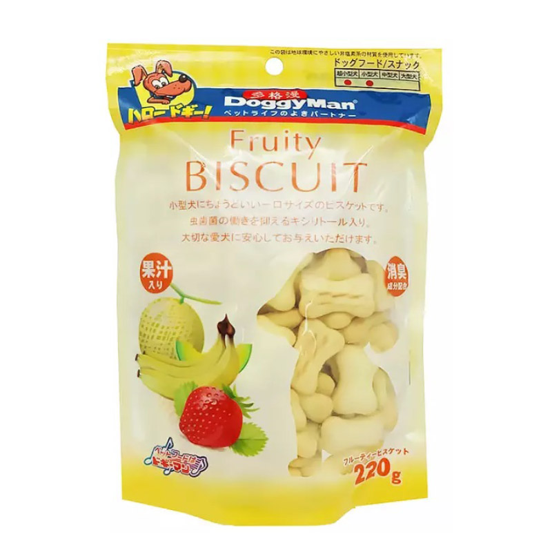 DM-Z0802 Fruity Biscuit - Banana Flavor (220g) - DoggyMan Biscuits - Noble Advance Pets Noble Advance Pets
