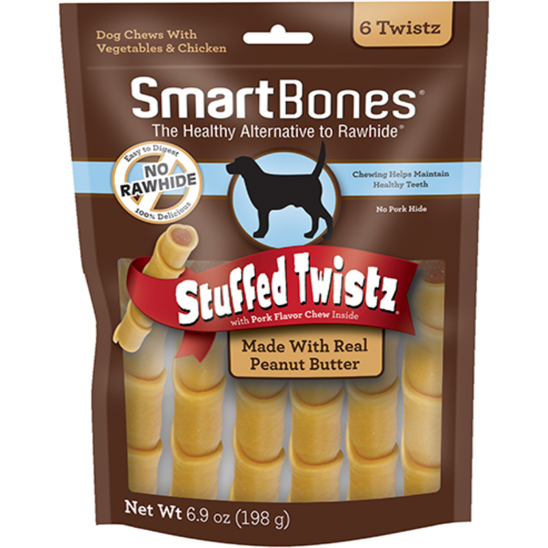 SMB-2065 SmartBones Peanut Butter Stuffed Twistz SMB-2065 SmartBones Peanut Butter Stuffed Twistz
