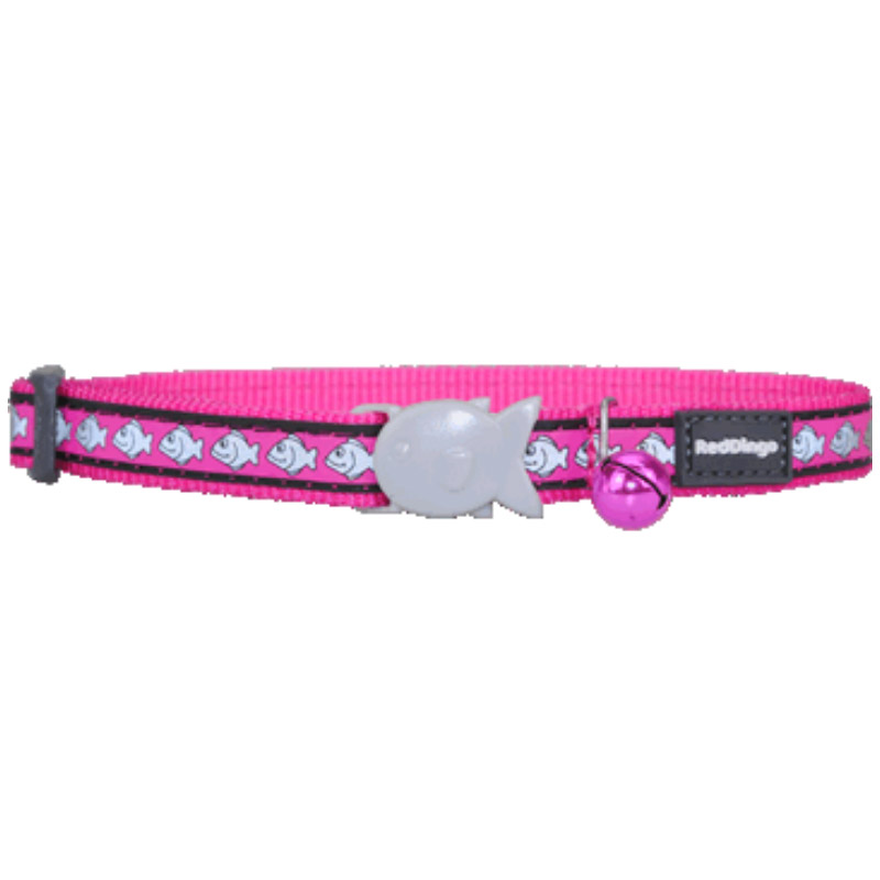 Hot Pink Cat Reflective Collar - Red Dingo - Silversky Red Dingo