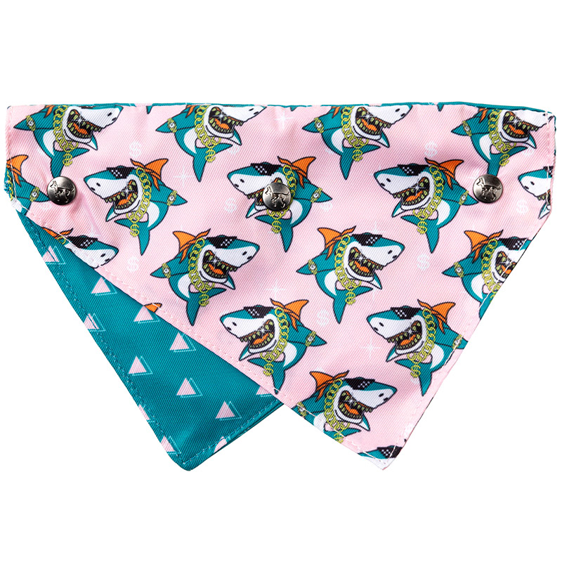 LL Cool Jaw$ 2 Bandana - FuzzYard - Silversky FuzzYard LL Cool Jaw$ Pet Bandana - Image 1