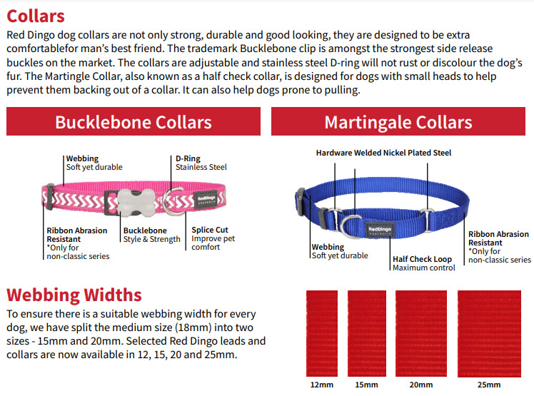 Red Dingo Martingale Half Check Black CollarRed Dingo - Silversky Red Dingo