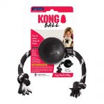 KONG Large Extreme Ball with Rope Rubber Toys - Image 2
