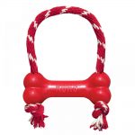 KONG Goodie Bone with Rope Classic Rubber Toys