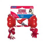 KONG Goodie Bone with Rope Classic Rubber Toys - Image 3