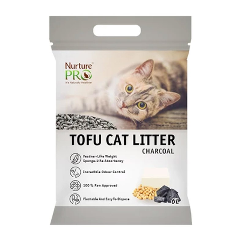 Nurture Pro Tofu Cat Litter - Charcoal (6L) nurturepro™ Tofu Cat Litter (6pcs/Carton) - Image 1