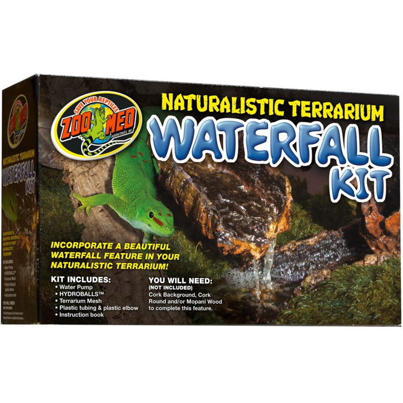 Naturalistic Terrarium Waterfall Kit Zoo Med ReptiBreeze Alum Screen Cage - Image 1
