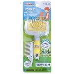 DoggyMan Honey Smile Ball Pin Slicker Brush for Cats & Dogs (Mini)