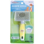 DoggyMan Honey Smile Soft Round Tip Slicker Brush for Dogs
