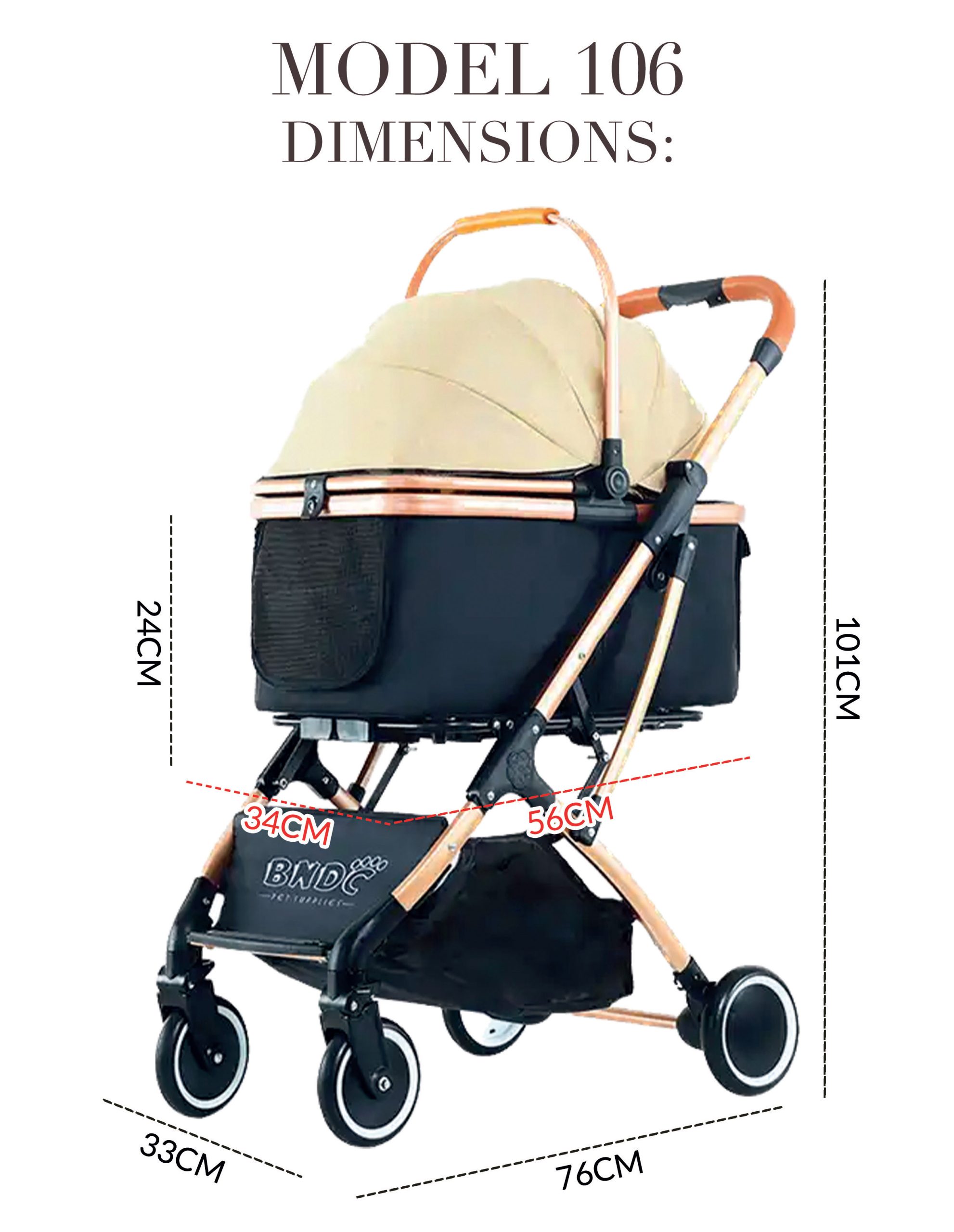 BNDC Pet Prams 106 - Silversky (1) BNDC Pet Prams 106 - Silversky