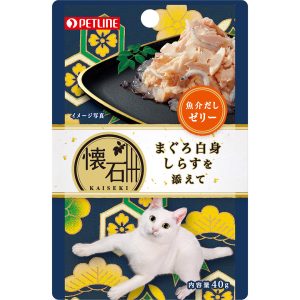 PL-26613 Maguro White Meat with Shirasu (Jelly) 40g - Petline Kaiseki Pouch - Silversky