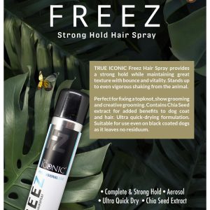TI-333328 True Iconic Freez - Strong Hold Hair Spray For Dogs (250ml) - Silversky