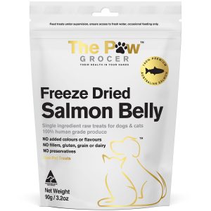 TPG-50031 The Paw Grocer White Label Freeze Dried Salmon Belly Cat & Dog Treats (90g)