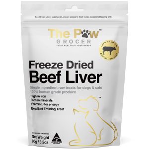 TPG-50062 The Paw Grocer White Label Freeze Dried Beef Liver Cat & Dog Treats (90g)