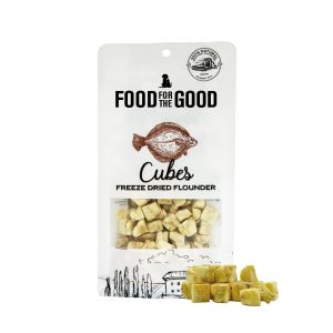 FFTG-9487 Food For The Good - Freeze Dried Flounder Cubes Cat & Dog Treats (40g)
