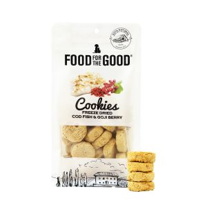 FFTG-9739 Food For The Good Freeze Dried Codfish & Goji Berry Cookies Cat & Dog Treats (70g)