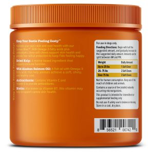 Z032SB Zesty Paws Salmon Bites Skin Supplements for Dogs (Bacon Flavour)