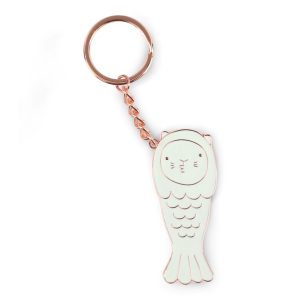 Merlion Chou Chou Keychain (Rose Gold)